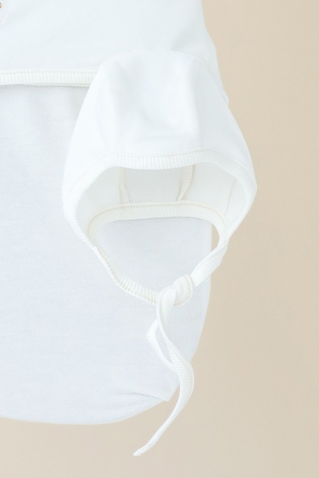 Утепленная евро пеленка на липучках с шапочкой Cozy, Молочная - фото 3