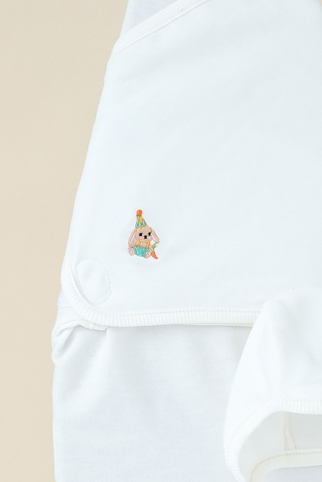 Утепленная евро пеленка на липучках с шапочкой Cozy, Молочная - фото 4