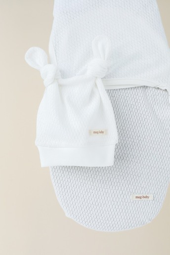 Євро пелюшка на липучках з шапочкою Honey, Молочна - фото 2