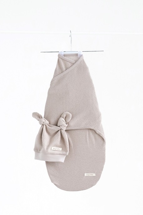 Евро пеленка на липучках с шапочкой Honey, Мокко