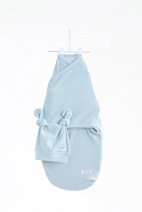 Евро пеленка на липучках с шапочкой Honey, Сизая