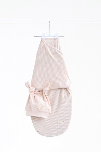 Євро пелюшка на липучках з шапочкою Honey, Вершкова