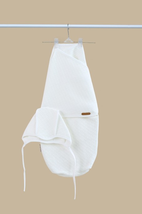 Евро пеленка на липучках с шапочкой Капитоне, Молочная