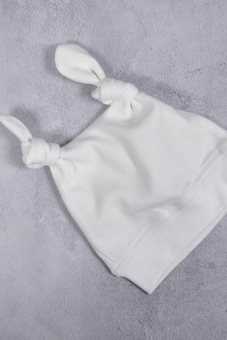 Безразмерная пеленка на липучках с шапочкой Каспер, Молочная - фото 4