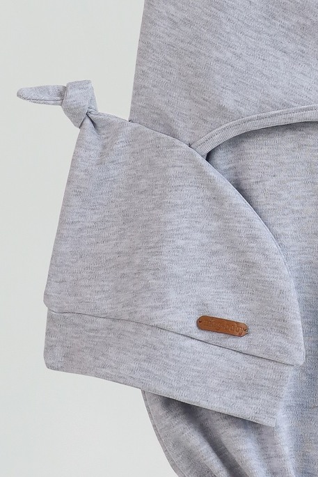 Безрозмірна пелюшка на липучках з шапочкою Каспер, Сірий меланж - фото 5