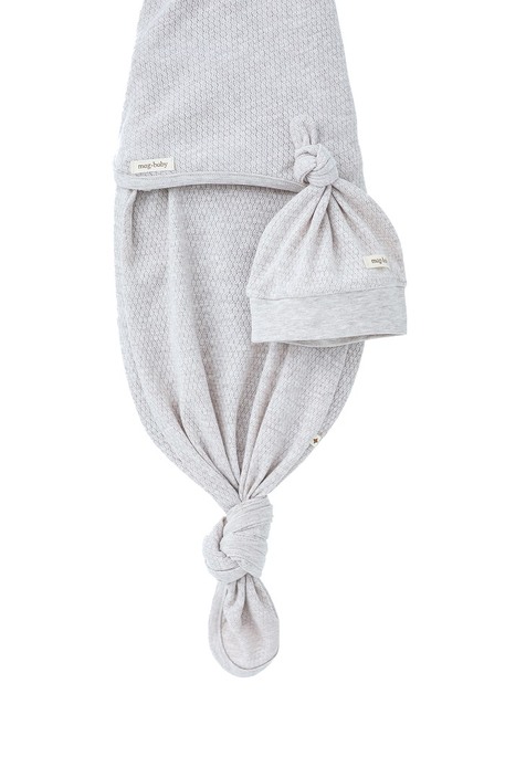 Безразмерная перфорованная пеленка на липучках с шапочкой Каспер, Honey, Бежевый меланж - фото 5