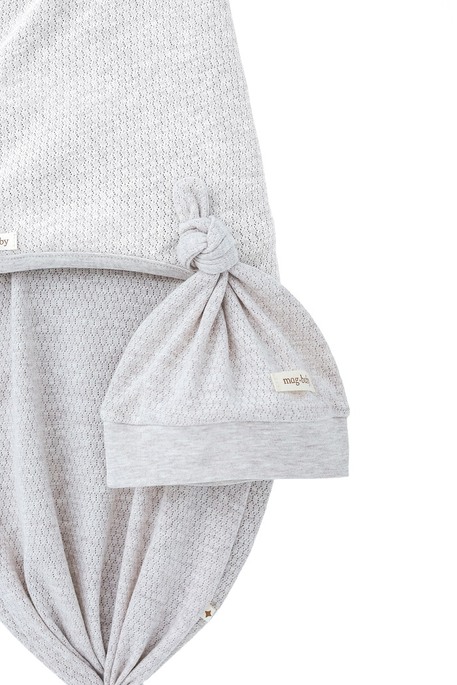 Безразмерная перфорованная пеленка на липучках с шапочкой Каспер, Honey, Бежевый меланж - фото 4