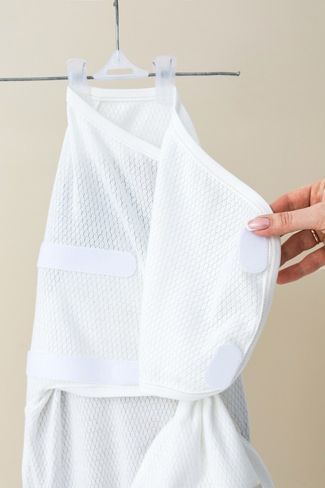 Безразмерная перфорованная пеленка на липучках с шапочкой Каспер, Honey, Молочная - фото 2