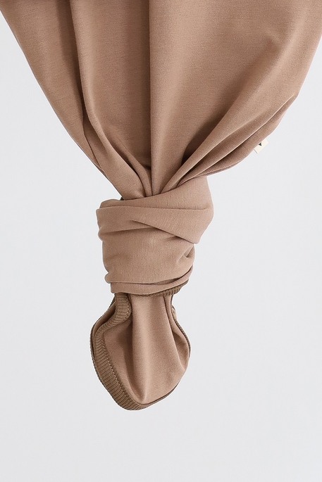 Безразмерная пеленка на липучках с шапочкой Каспер, Коричневая - фото 4