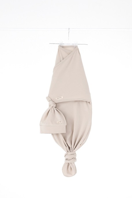 Безрозмірна пелюшка на липучках з шапочкою Каспер, Слонова кістка