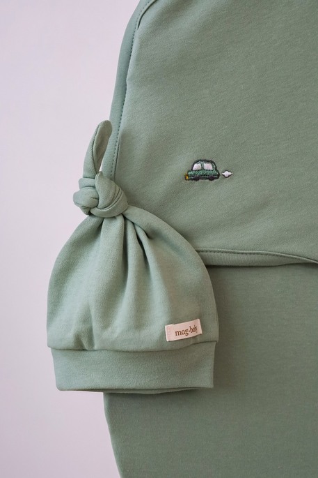 Евро пеленка на липучке с шапочкой Purl, Машинка - фото 1