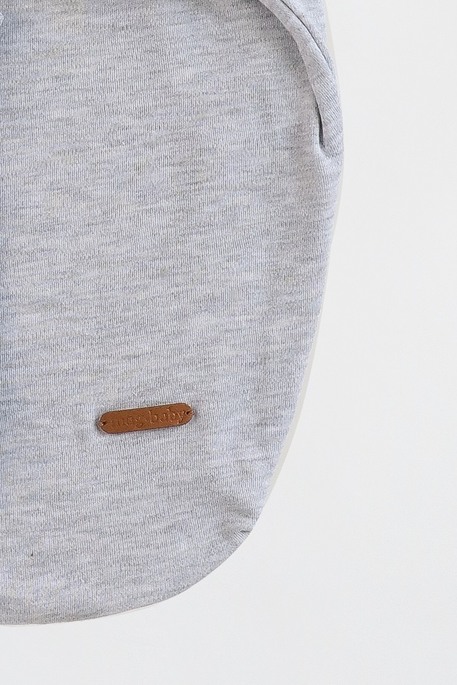 Евро пеленка на липучках с шапочкой, Серый меланж - фото 2