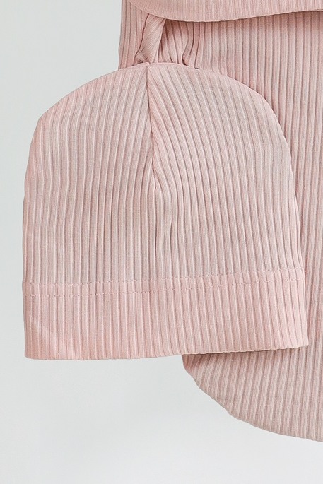 Євро пелюшка на липучках з шапочкою Strip, Ніжно-рожева - фото 3