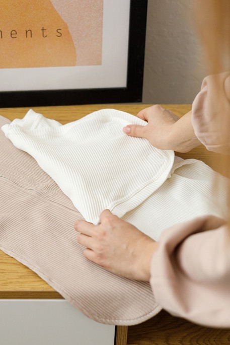 Євро пелюшка на липучках з шапочкою Strip, Молочна - фото 5