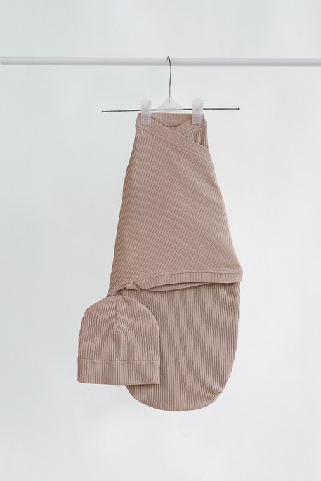 Евро пеленка на липучках с шапочкой Strip, Мокко