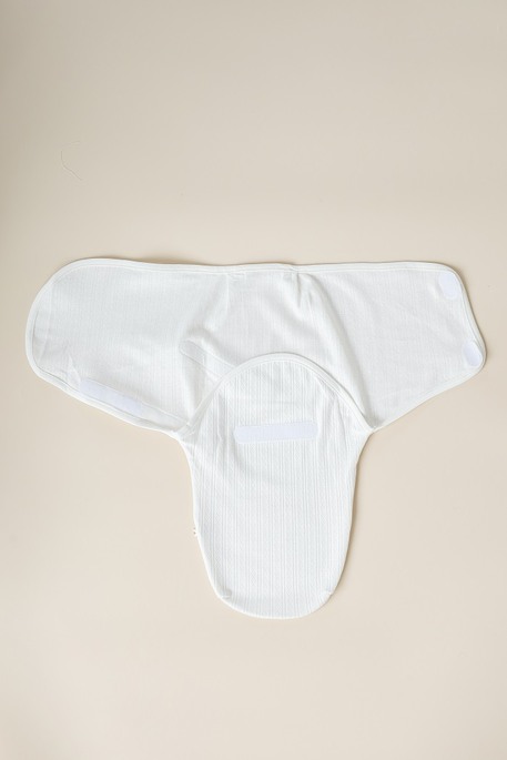 Євро пелюшка на липучках з шапочкою Trudy, Світло-молочна - фото 2