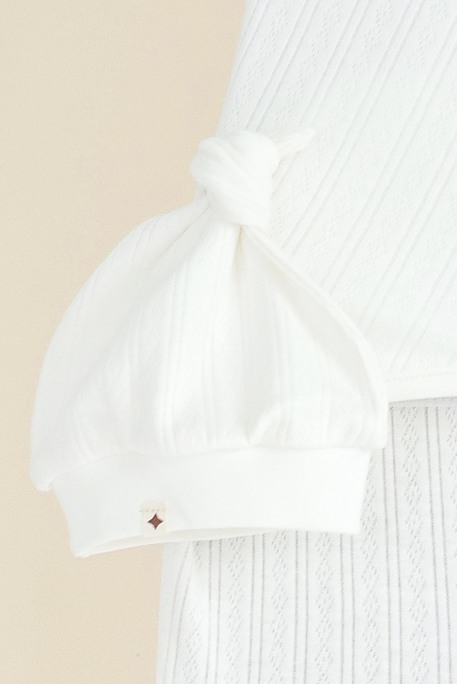 Євро пелюшка на липучках з шапочкою Trudy, Світло-молочна - фото 3