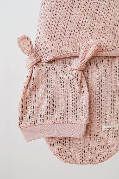 Евро пеленка на липучках с шапочкой Wind, Пудровая - фото 3