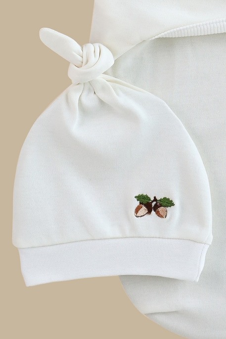 Евро пеленка на липучках с шапочкой Purl, Желуди - фото 3