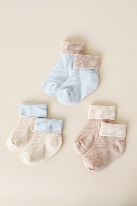 Набор носочков Rubber, Бежево-голубой