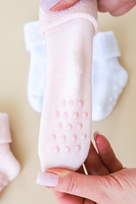 Комплект шкарпеток Terry, Біло-рожеві - фото 1