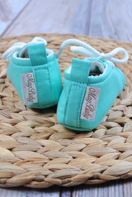 Пинетки хлопковые, Бирюзовые - фото 2