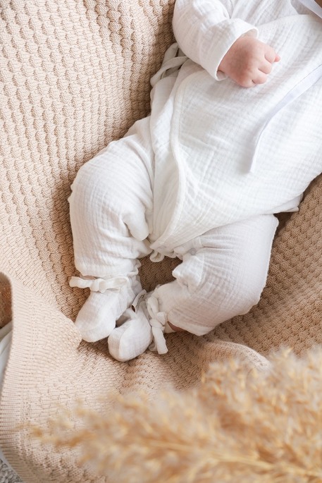 Муслиновые пинетки, Молочные - фото 1