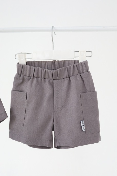 Льняний костюм Land, Сірий - фото 2