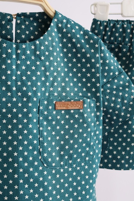 Хлопковый костюм Land, Звезды на изумрудном - фото 4