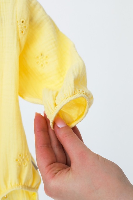 Мусліновий боді Milly, Лимонний - фото 4