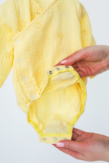 Мусліновий боді Milly, Лимонний - фото 3