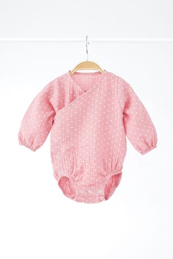 Муслиновый боди Milly, Розовый в точечку