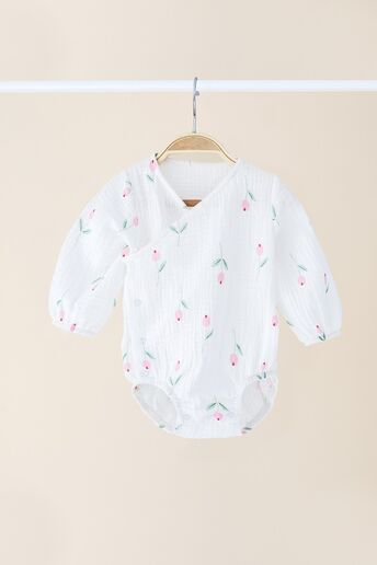 Муслиновый боди Milly, Тюльпаны