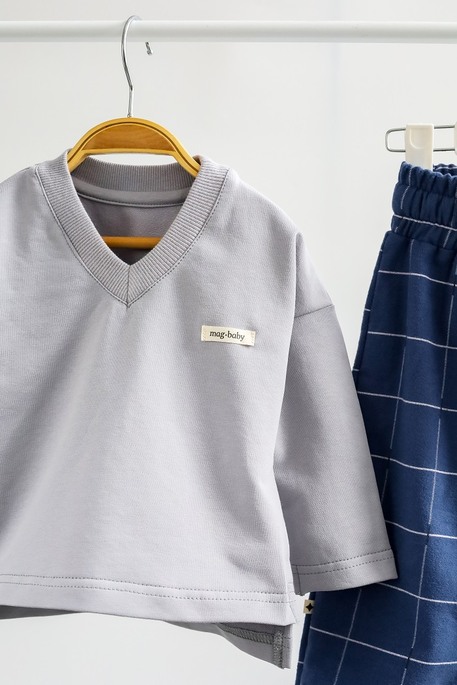 Пижама Evelyn, Светло-серая - фото 4