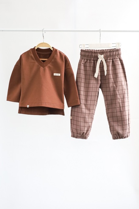 Пижама Evelyn, Коричневая