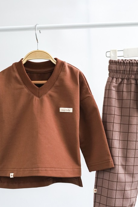 Пижама Evelyn, Коричневая - фото 3