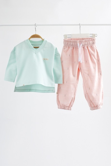 Пижама Evelyn, Светло-ментоловая