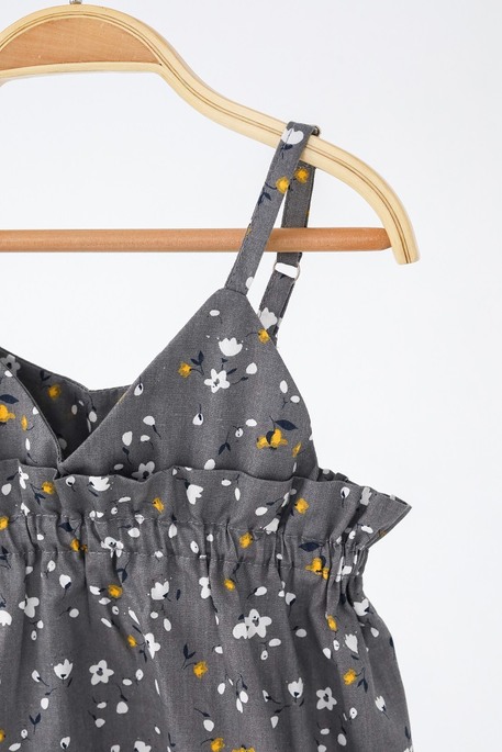 Платье Eva, Серое с цветами - фото 4