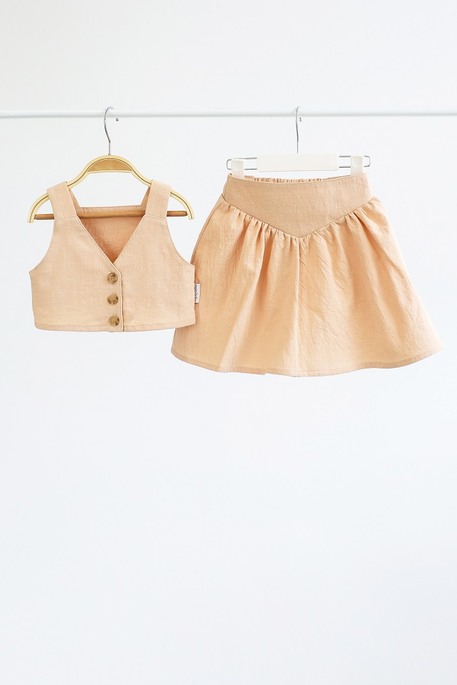 Комплект юбка и топ Lilo, Бежевый
