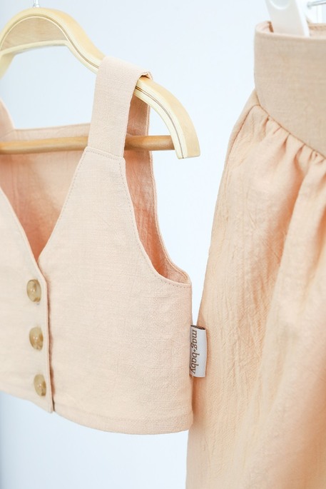 Комплект юбка и топ Lilo, Бежевый - фото 9