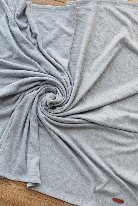 Трикотажный плед Liam, Серый меланж - фото 2