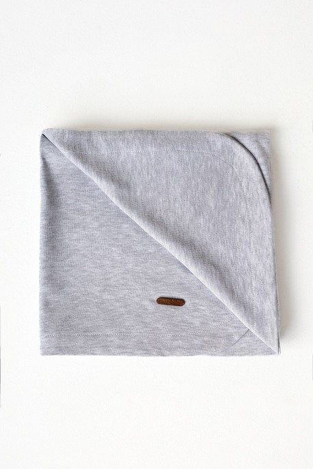 Трикотажный плед Liam, Серый меланж