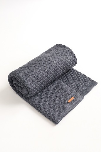 В'язаний плед Scales, Графітовий