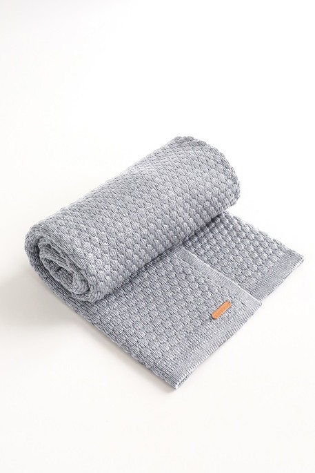 Вязаный плед Scales, Серый