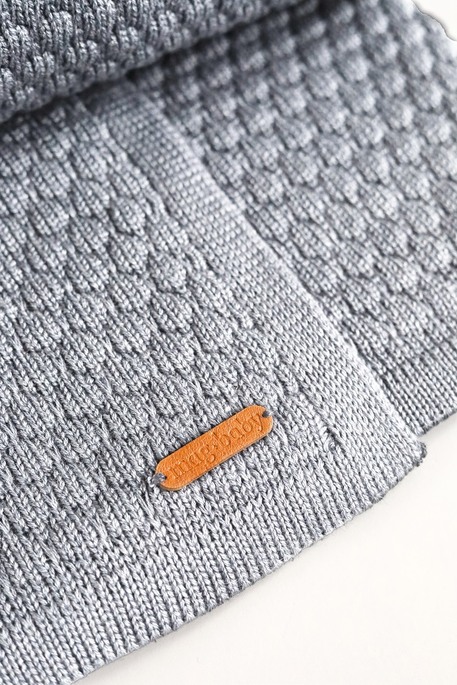 Вязаный плед Scales, Серый - фото 2