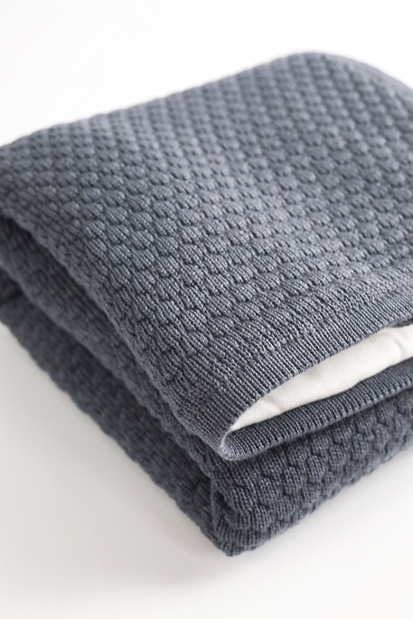 Утепленный вязаный плед Scales, Графитовый - фото 3