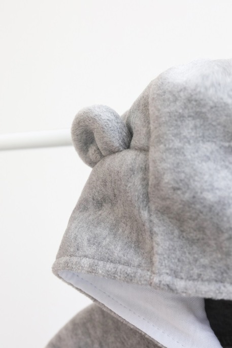 Флисовый человечек Bear, Серый меланж - фото 3