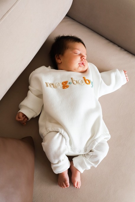 Боді з тринитки з начосом Juice, Молочний - фото 3