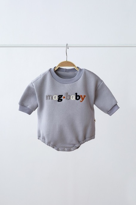 Боди из трехнитки с начесом Juice, Серый