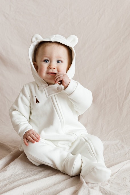 Комбинезон с начесом Nory, Молочный - фото 3